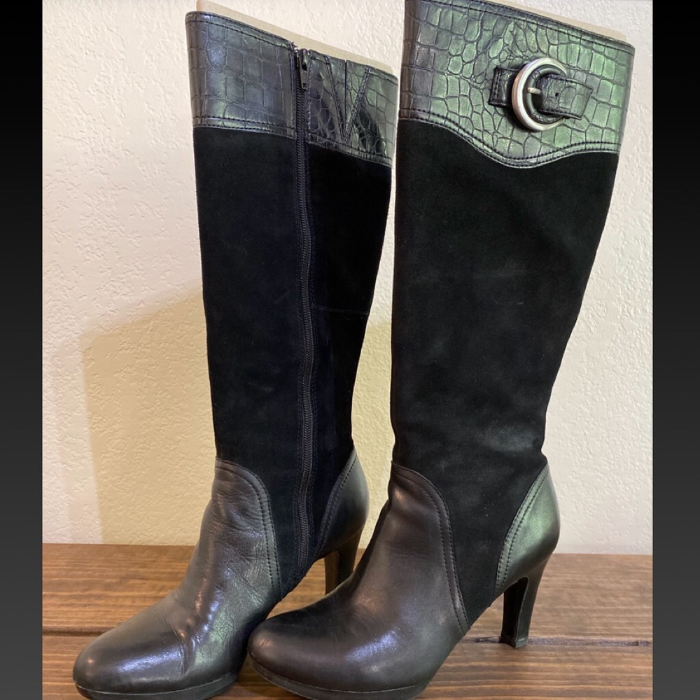 Leather & suede ‘oh so comfy’ Naturalizer boots